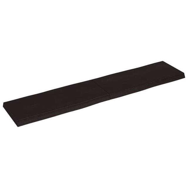 Berkfield Home Table Top Dark Grey 180x40x(2-6) cm Treated Solid Wood Live Edge - image 1