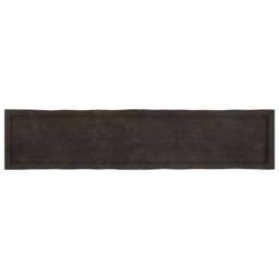 Berkfield Home Table Top Dark Grey 180x40x(2-6) cm Treated Solid Wood Live Edge - thumbnail 3