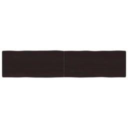 Berkfield Home Table Top Dark Grey 180x40x(2-6) cm Treated Solid Wood Live Edge - thumbnail 2
