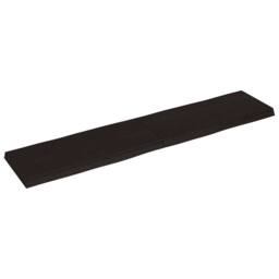 Berkfield Home Table Top Dark Grey 180x40x(2-6) cm Treated Solid Wood Live Edge
