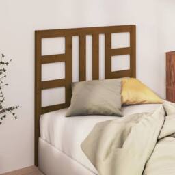 Berkfield Home Bed Headboard Honey Brown 96x4x100 cm Solid Wood Pine - Size: 96 x 4 x 100 cm - thumbnail 3
