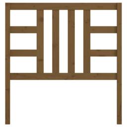 Berkfield Home Bed Headboard Honey Brown 96x4x100 cm Solid Wood Pine - Size: 96 x 4 x 100 cm - thumbnail 4