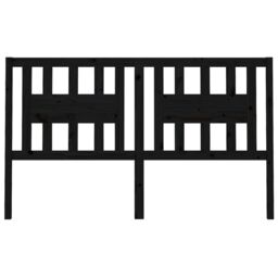 Berkfield Home Headboard Black 206x4x100 cm Solid Wood Pine - Size: 206 x 4 x 100 cm - thumbnail 3