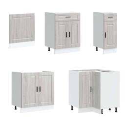 Berkfield Home 11 Piece Kitchen Cabinet Set Porto Grey Sonoma Engineered Wood - thumbnail 4
