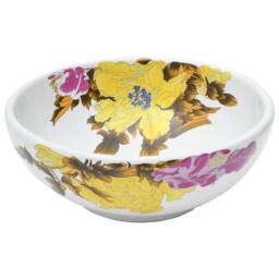 Berkfield Home Durable Countertop Basin Multicolour Round Œ¶41x14 cm Ceramic in White - Size: 41x14 cm