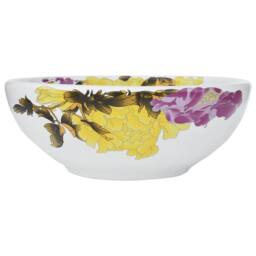 Berkfield Home Durable Countertop Basin Multicolour Round Œ¶41x14 cm Ceramic in White - Size: 41x14 cm - thumbnail 3