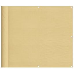 Berkfield Home Balcony Screen Sand 90x500 cm 100% Polyester Oxford in Yellow - thumbnail 2