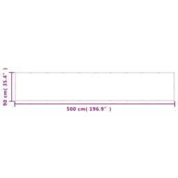 Berkfield Home Balcony Screen Sand 90x500 cm 100% Polyester Oxford in Yellow - thumbnail 6