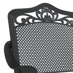 Berkfield Home Garden Chairs 2 Pack Black Cast Aluminum - thumbnail 7