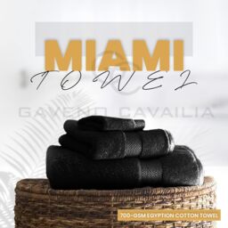 GAVENO CAVAILIA Miami Towel in Black - thumbnail 2
