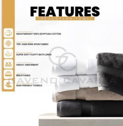 GAVENO CAVAILIA Miami Towel in Black - thumbnail 3