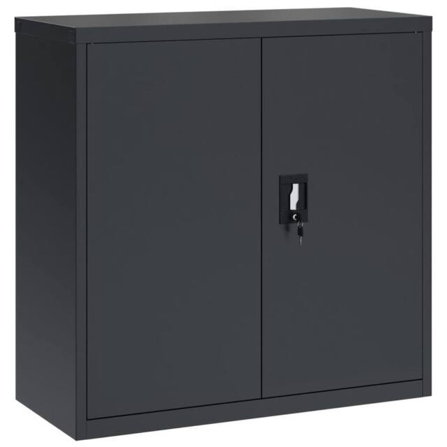 Berkfield Home File Cabinet Anthracite 90x40x90 cm Steel in Dark Grey - Size: 90 x 40 x 90 cm - image 1