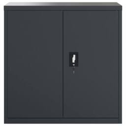 Berkfield Home File Cabinet Anthracite 90x40x90 cm Steel in Dark Grey - Size: 90 x 40 x 90 cm - thumbnail 3