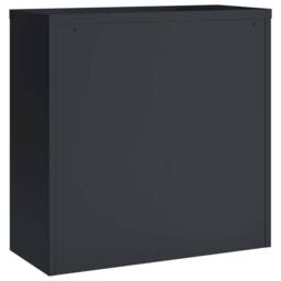 Berkfield Home File Cabinet Anthracite 90x40x90 cm Steel in Dark Grey - Size: 90 x 40 x 90 cm - thumbnail 6