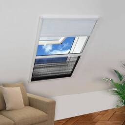 Berkfield Home Plisse Insect Screen for Windows Aluminium 80x100 cm with Shade in Black - thumbnail 1