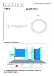 Lucide 'FRESH' Dimmable Stylish Modern Bathroom Flush Ceiling Light 1xE27 in Grey - thumbnail 3