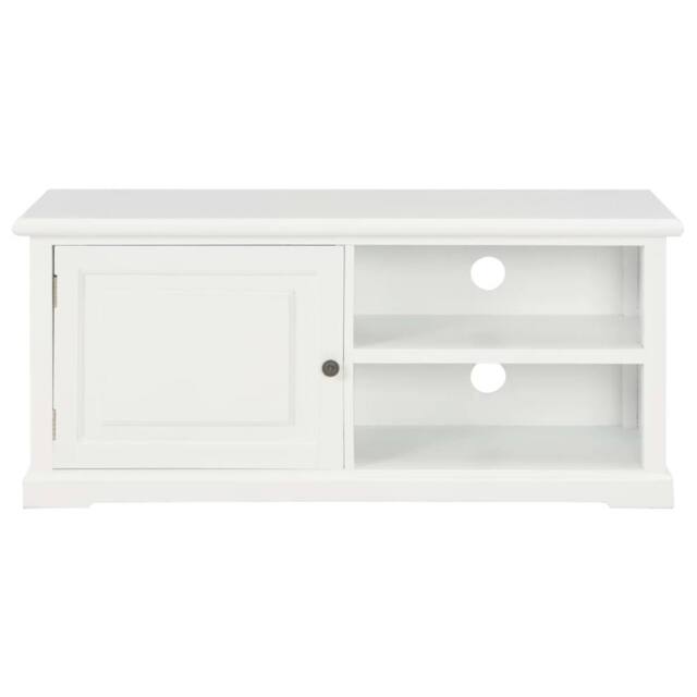 Berkfield Home TV Cabinet White 90x30x40 cm Wood - Size: 90 x 30 x 40 cm - image 1