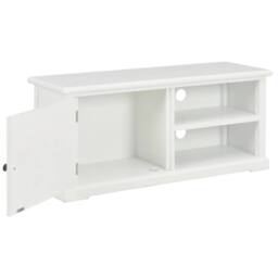 Berkfield Home TV Cabinet White 90x30x40 cm Wood - Size: 90 x 30 x 40 cm - thumbnail 3