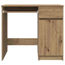 Berkfield Home Desk Artisan Oak 86x49x76 cm Engineered Wood in Brown - Size: 86 x 49 x 76 cm - thumbnail 6