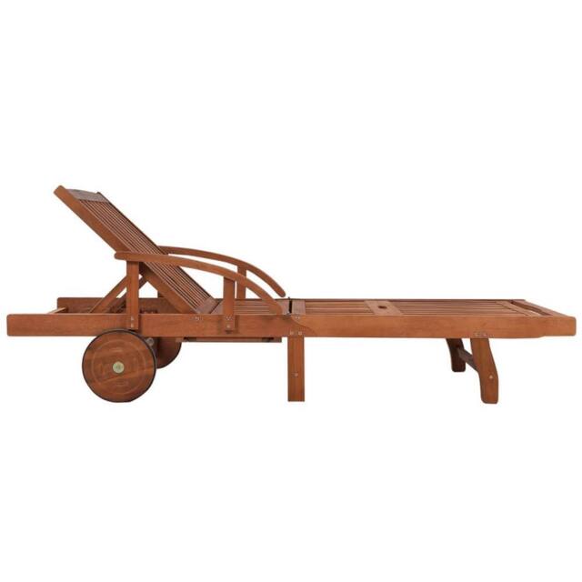 Berkfield Home Sun Loungers 2 pcs with Table Solid Acacia Wood in Brown - image 1