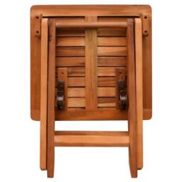 Berkfield Home Sun Loungers 2 pcs with Table Solid Acacia Wood in Brown - thumbnail 8