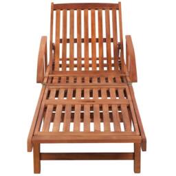 Berkfield Home Sun Loungers 2 pcs with Table Solid Acacia Wood in Brown - thumbnail 3