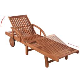 Berkfield Home Sun Loungers 2 pcs with Table Solid Acacia Wood in Brown - thumbnail 5