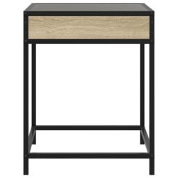 Berkfield Home Bedside Table with Infinity LED Sonoma Oak 40x40x51 cm in Brown - Size: 40 x 40 x 51 cm - thumbnail 6