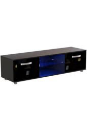 Home Discount Vida Designs Cosmo 2 Door LED TV Unit Storage Organizer in Black - thumbnail 6