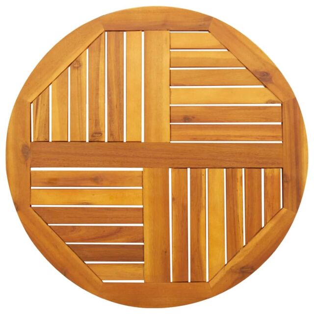 Berkfield Home Table Top √ò70x2 cm Round Solid Wood Acacia in Brown - Size: 70x2 cm - image 1