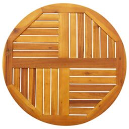 Berkfield Home Table Top √ò70x2 cm Round Solid Wood Acacia in Brown - Size: 70x2 cm - thumbnail 6
