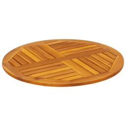 Berkfield Home Table Top √ò70x2 cm Round Solid Wood Acacia in Brown - Size: 70x2 cm - thumbnail 4
