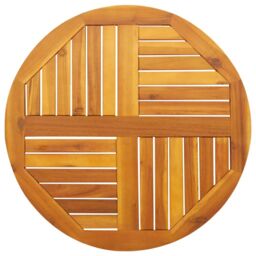 Berkfield Home Table Top √ò70x2 cm Round Solid Wood Acacia in Brown - Size: 70x2 cm - thumbnail 1