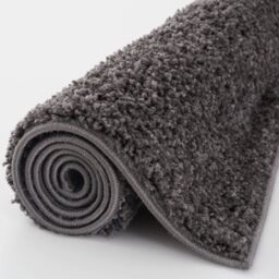 THE RUGS Soft Plain High Pile Shaggy Rugs & Runners Living Room Bedroom 380 in Dark Grey - Size: 120 cm x 170 cm - thumbnail 6