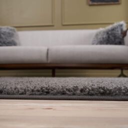 THE RUGS Soft Plain High Pile Shaggy Rugs & Runners Living Room Bedroom 380 in Dark Grey - Size: 120 cm x 170 cm - thumbnail 5