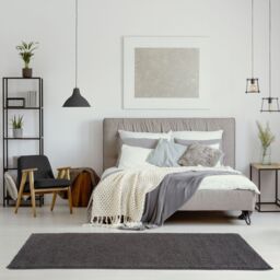 THE RUGS Soft Plain High Pile Shaggy Rugs & Runners Living Room Bedroom 380 in Dark Grey - Size: 120 cm x 170 cm - thumbnail 9