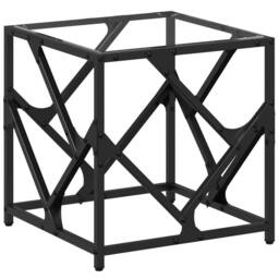 Berkfield Home Coffee Table with Transparent Glass Top 40x40x41 cm Steel - Size: 40 x 40 x 41 cm - thumbnail 1