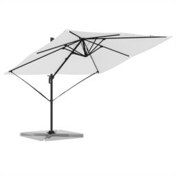 Berkfield Home Cantilever Roma Parasol Sand 286x285x265 cm Aluminium - Size: 286 x 285 x 265 cm - thumbnail 3