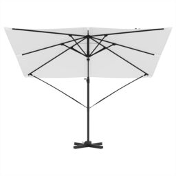 Berkfield Home Cantilever Roma Parasol Sand 286x285x265 cm Aluminium - Size: 286 x 285 x 265 cm - thumbnail 5