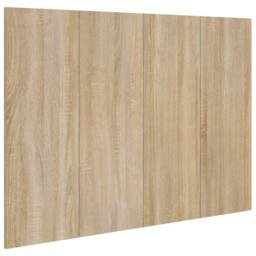 Berkfield Home Bed Headboard Sonoma Oak 120x1.5x80 cm Engineered Wood in Light Brown - thumbnail 1