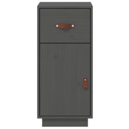 Berkfield Home Sideboard Grey 34x40x75 cm Solid Wood Pine - Size: 34 x 40 x 75 cm - thumbnail 6