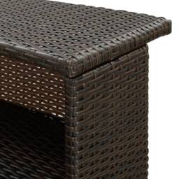 Berkfield Home Table Garden Bar Table Brown 120x55x110 cm Poly Rattan - Size: 120 x 55 x 110 cm - thumbnail 7