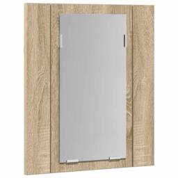Berkfield Home LED Bathroom Mirror Cabinet Sonoma Oak 40x12x45 cm in Brown - Size: 40 x 12 x 45 cm - thumbnail 8