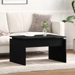Berkfield Home Black Oak Coffee Table 68x38x50 cm Made from Engineered Wood - Size: 68 x 38 x 50 cm - thumbnail 4