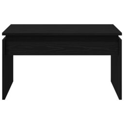 Berkfield Home Black Oak Coffee Table 68x38x50 cm Made from Engineered Wood - Size: 68 x 38 x 50 cm - thumbnail 6