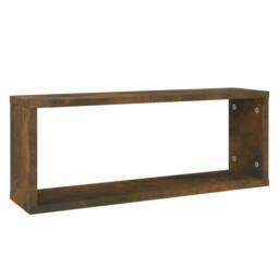 Berkfield Home Wall Cube Shelves 6 pcs Smoked Oak 60x15x23 cm Engineered Wood in Brown - Size: 60 x 15 x 23 cm - thumbnail 1