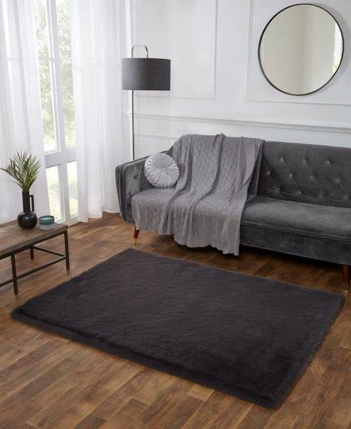 The Linen Consultancy TLC 5 Star Hotel Concept Super Luxe Faux Fur Charcoal - Size: 60 cm x 100 cm - image 1
