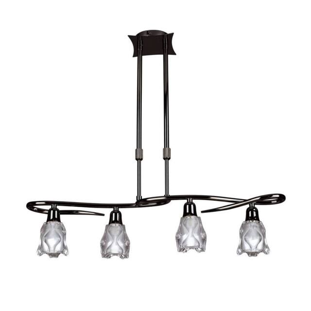 Netlighting Amel Telescopic 4 Light L1 SGU10 Bar Black Chrome - image 1