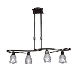 Netlighting Amel Telescopic 4 Light L1 SGU10 Bar Black Chrome - thumbnail 1