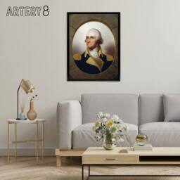 "Artery8 Rembrandt Peale George Washington Framed Canvas Wall Art Print - Size: W12"" x H16""" - thumbnail 3
